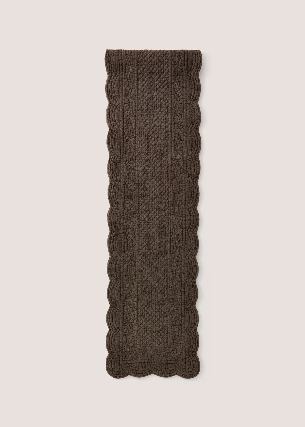 Brown Quilted Table Runner Image 1