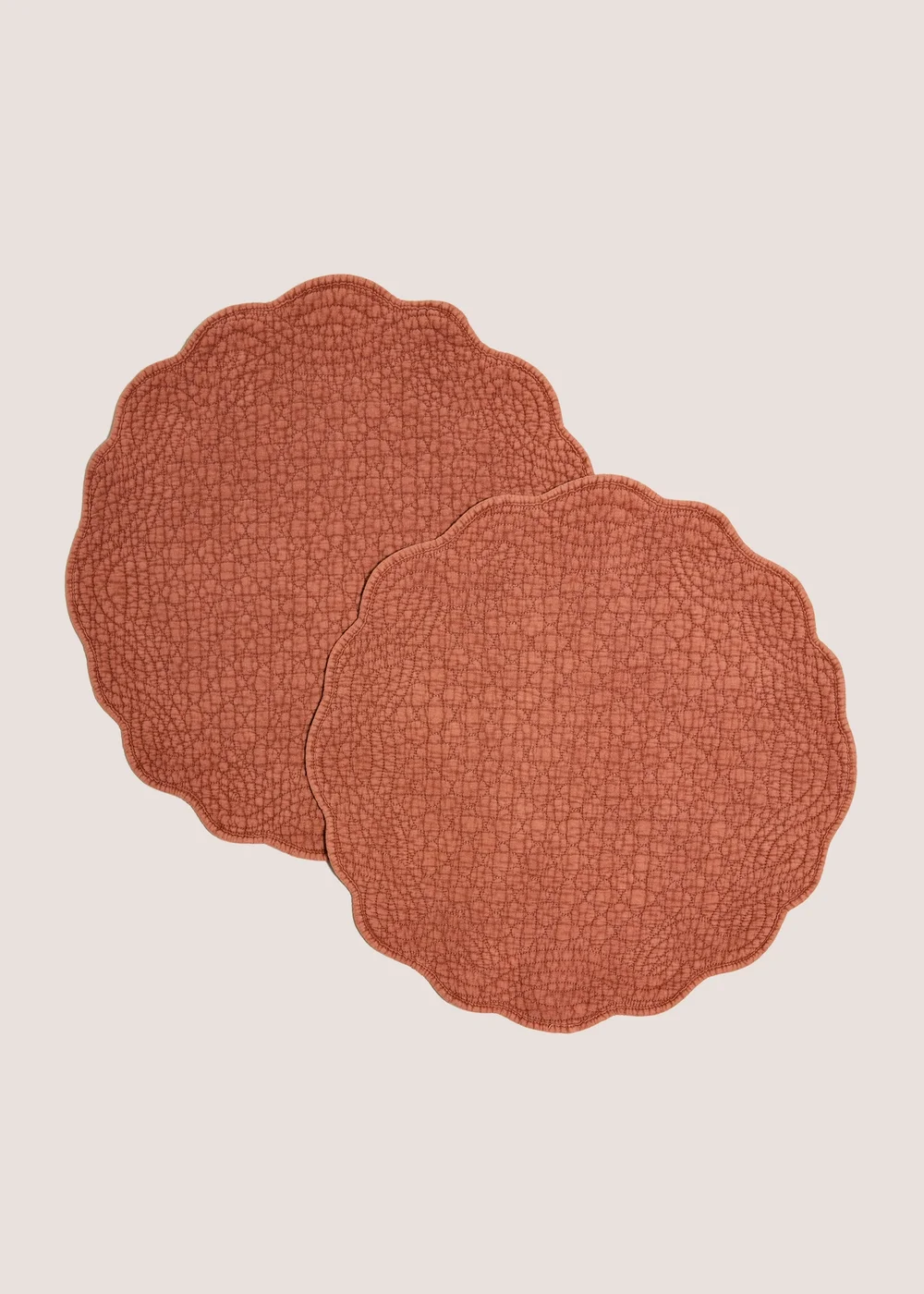 2 Pack Orange Quilted Placemats Image 1
