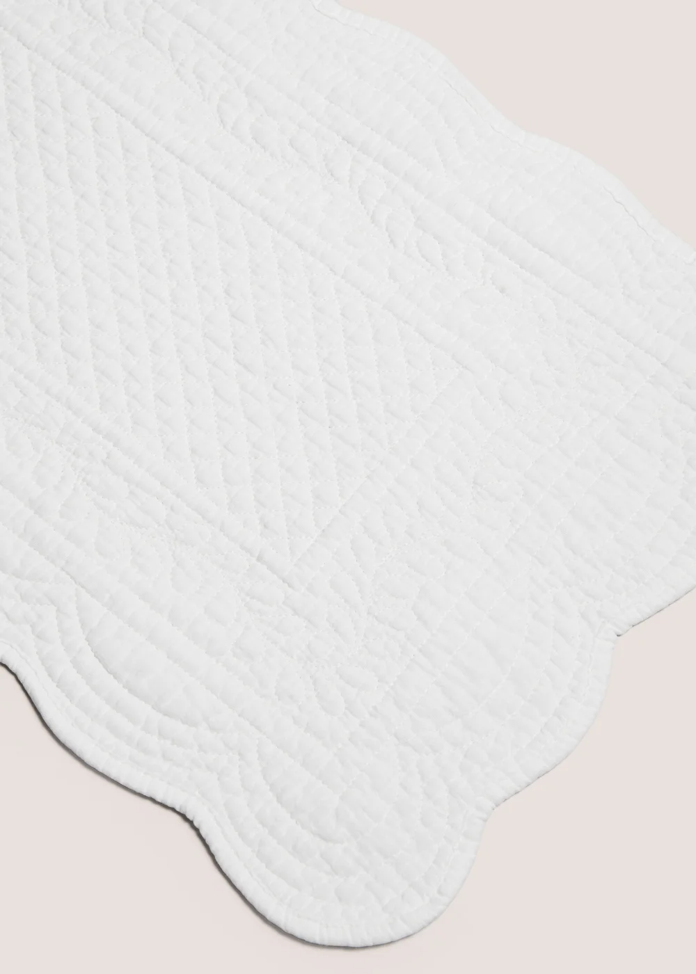 Cream Quilted Table Runner Image 2