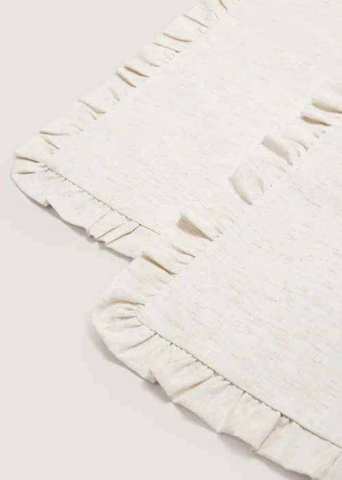 2 Pack Cream Ruffle Placemats Image 1
