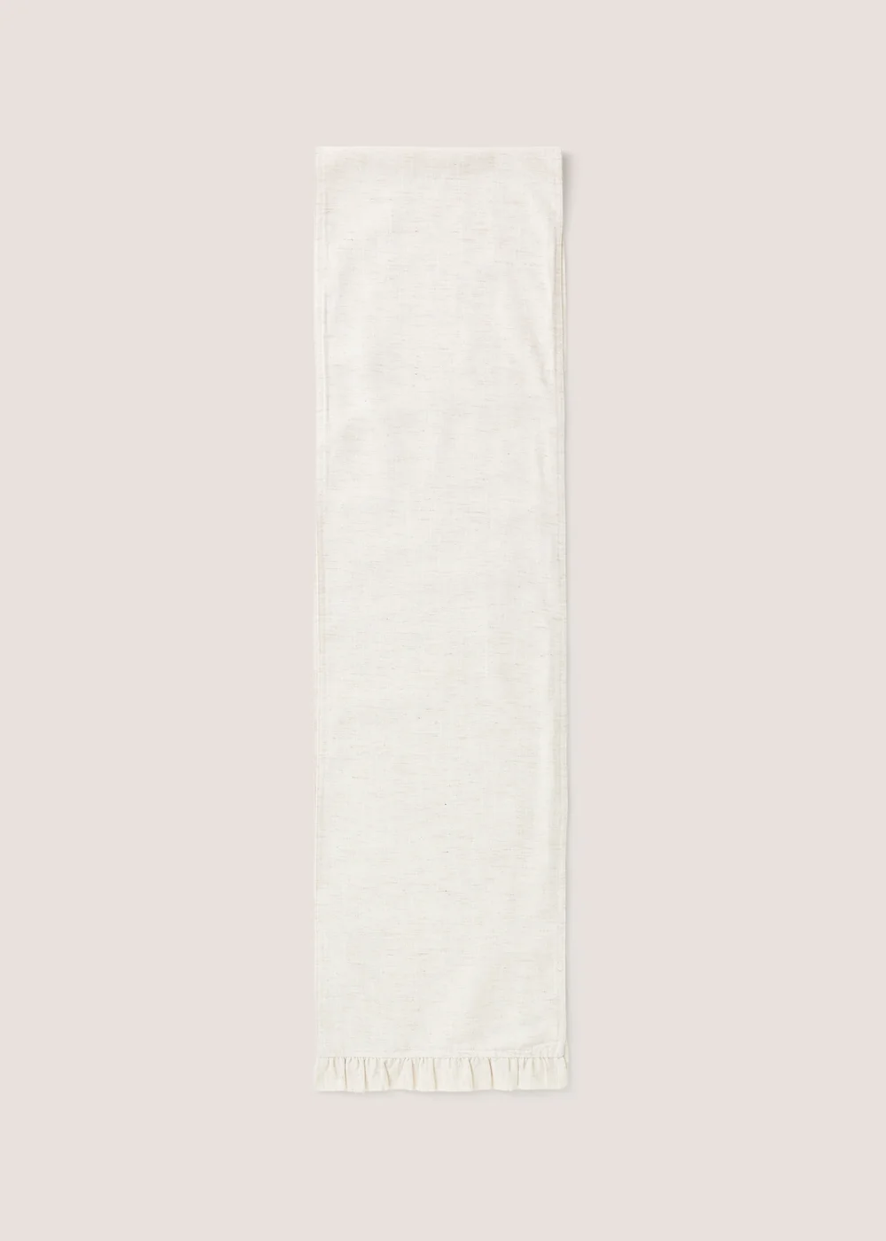 Natural Ruffled Table Runner Image 1