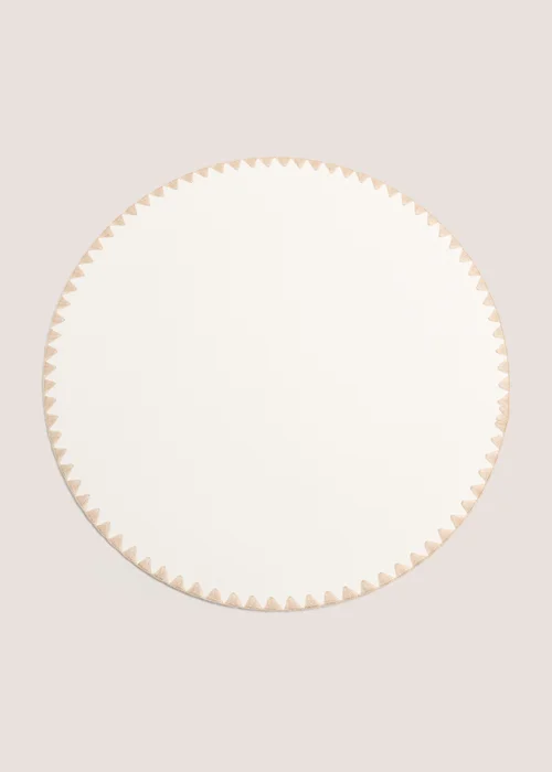 2 Pack White Round Placemats Image 1