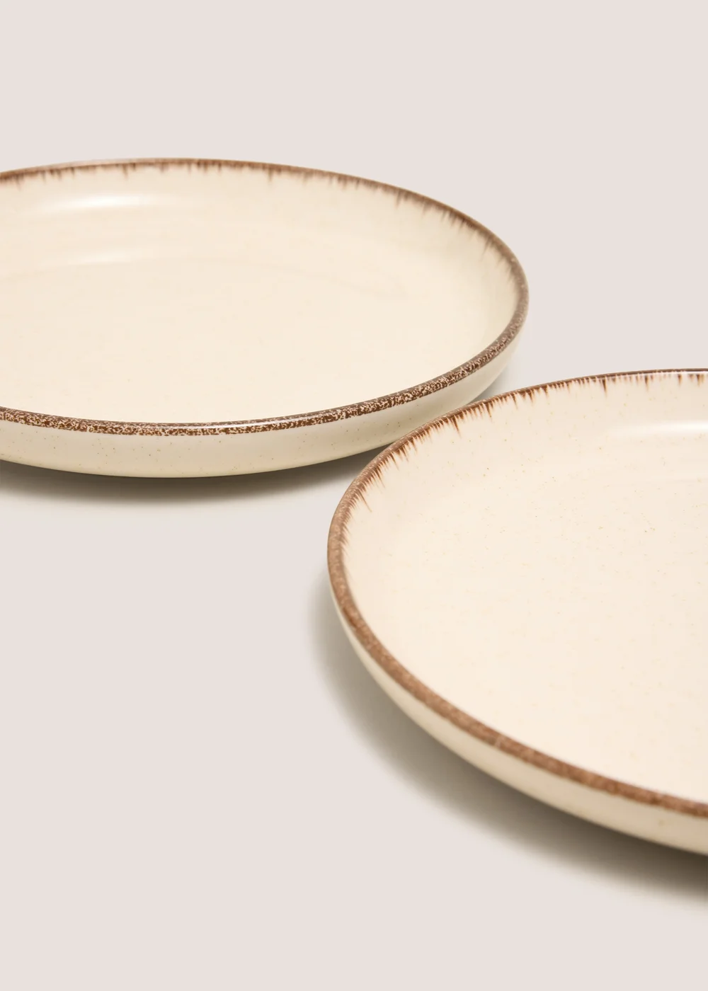 2 Pack Cream Brushed Side Plates Image 2