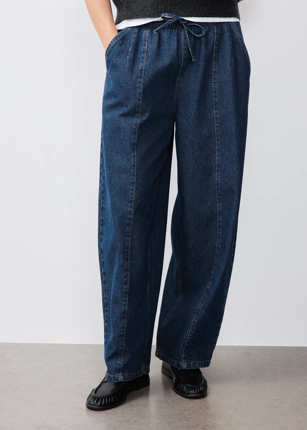 Dark Wash Denim Jogger Jeans - 22 Image 1