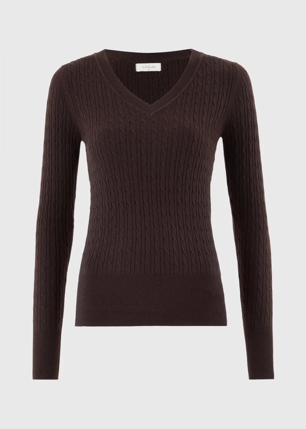 Chocolate Brown Babycable Knitted Jumper - 8 Image 1