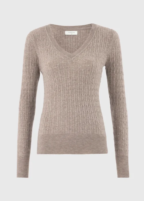 Mocha Babycable Knitted Jumper - 8 Image 2