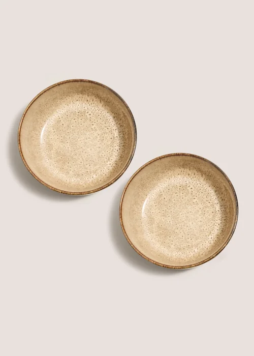 2 Pack Brown Speckle Bowls Image 1