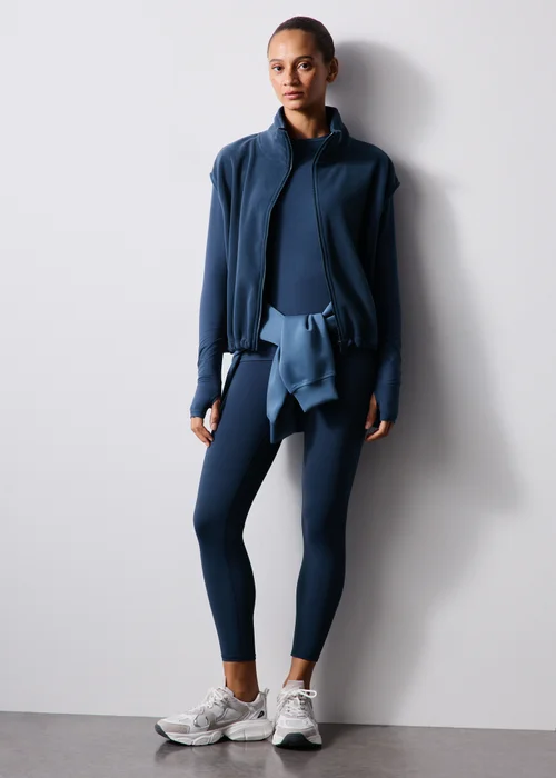 Souluxe Navy Fleeced Gilet - S Image 4