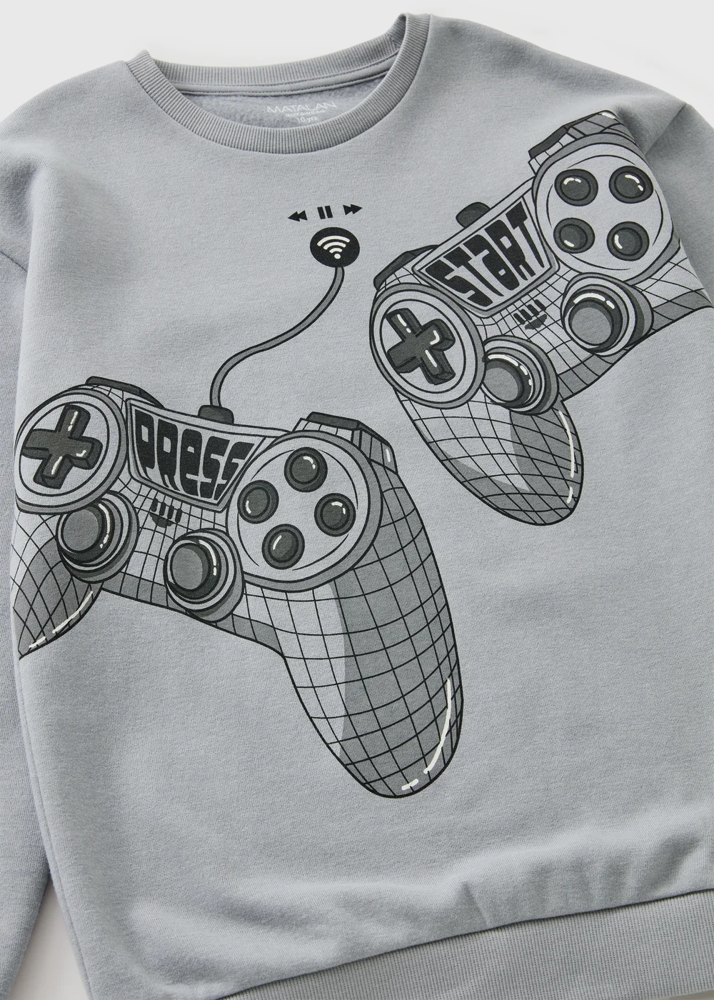 Boys Grey Gamer Sweatshirt (7-15yrs) - 7 Yrs Image 2