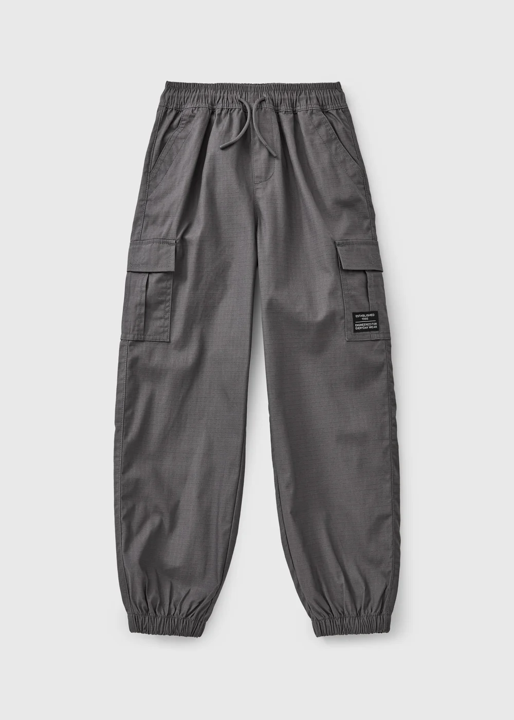 Boys Grey Ripstop Cargo Trousers (7-15yrs) - 7 Yrs Image 1