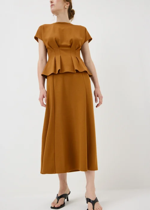 Tobacco Scuba Midi Co Ord Skirt - 8 Image 2