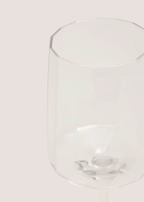 2 Pack Clear Ridged Wine Glasses Image 2