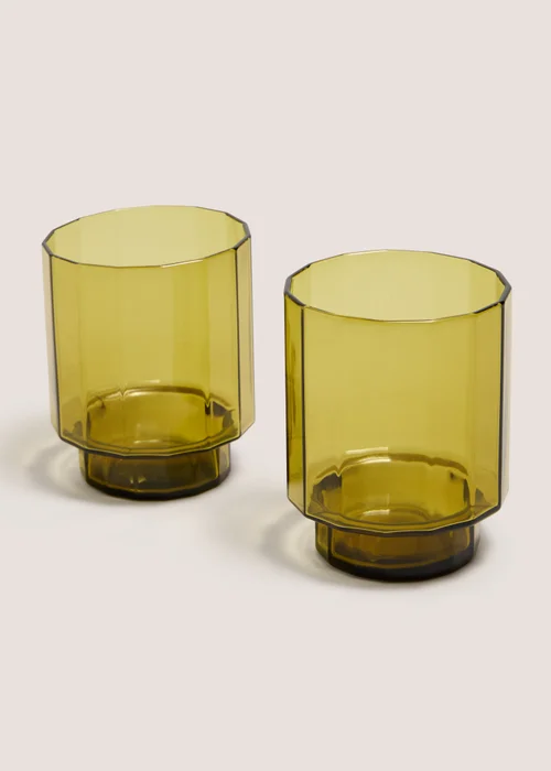 2 Pack Green Smoked Tumblers Image 1