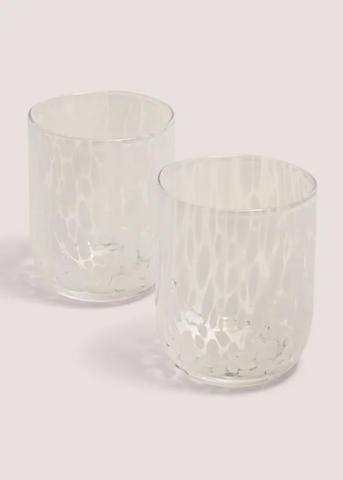 2 Pack White Confetti Tumblers Image 1