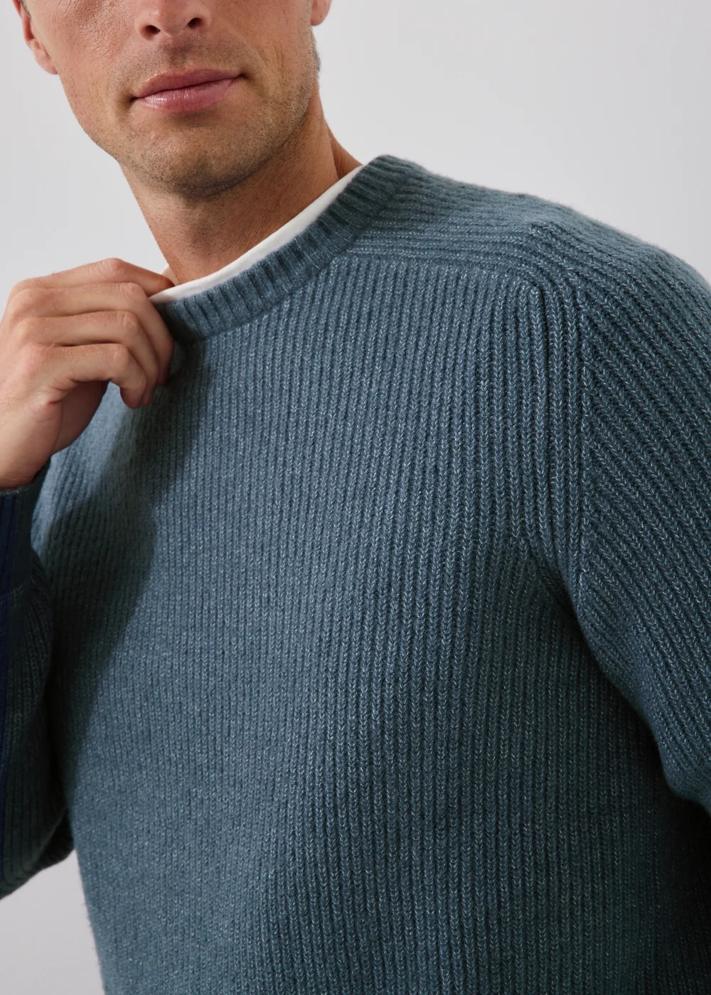 Blue Ribbed Jumper - S Image 3