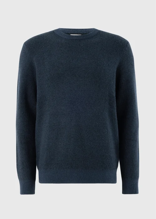 Navy Textured Jumper - S Image 4