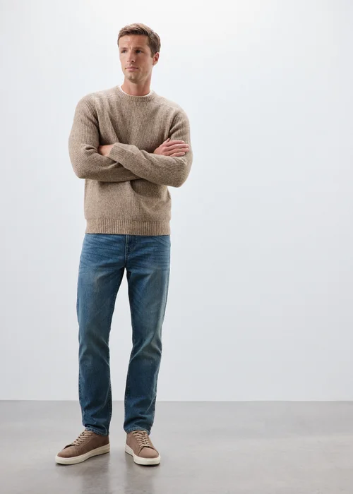 Stone Knitted Ribbed Jumper - S Image 2