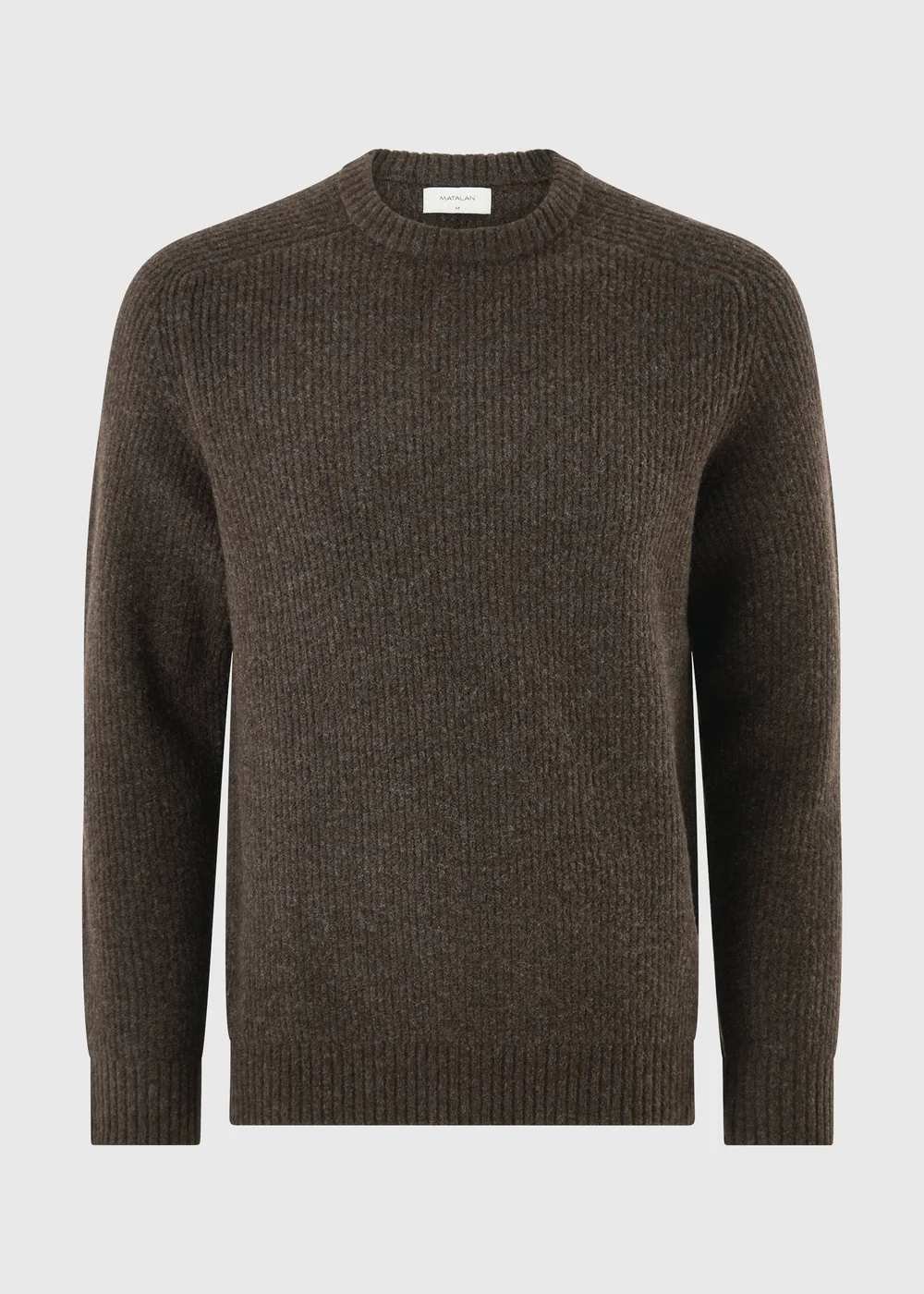 Brown Ribbed Knitted Jumper - S Image 4