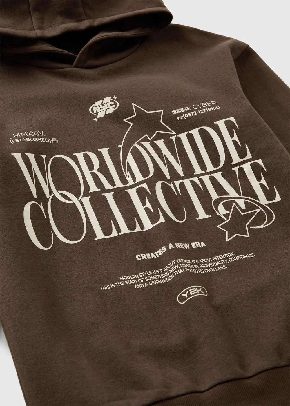 Boys brown World Wide Hoodie (7-15yrs) - 7 Yrs Image 2