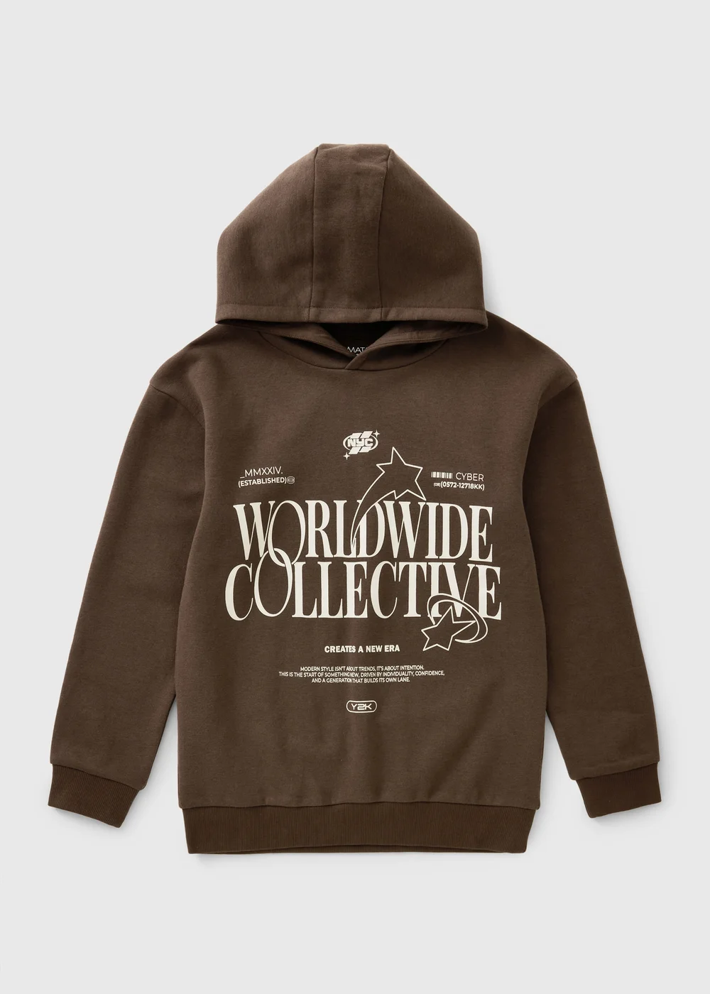 Boys brown World Wide Hoodie (7-15yrs) - 7 Yrs Image 1