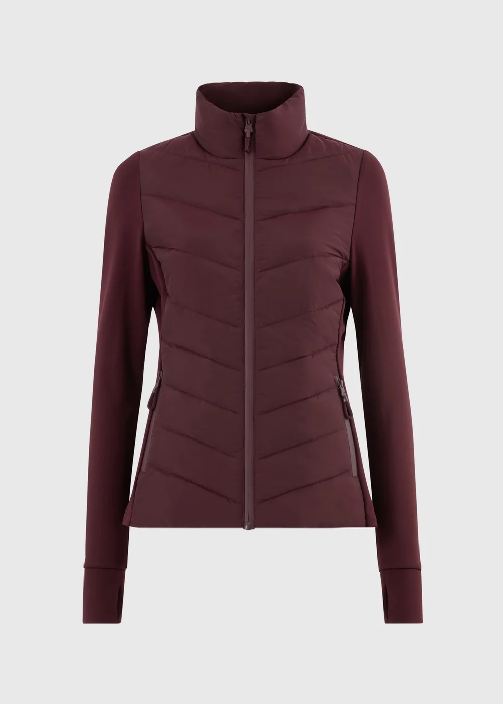 Souluxe Burgundy Quilted Jacket - XS Image 1