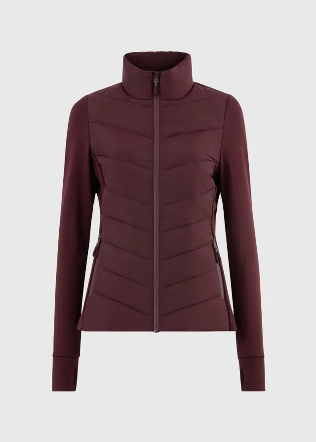 Souluxe Burgundy Quilted Jacket