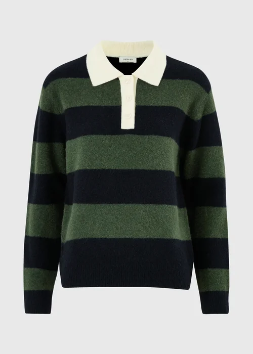 Green Stripe Rugby Top - XS Image 4