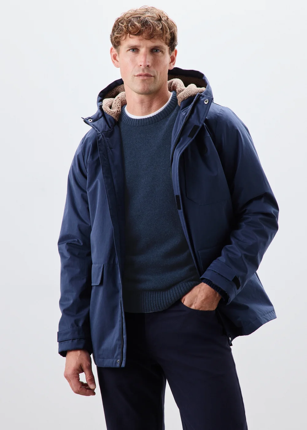 Lincoln Navy Crew Neck Jumper - S Image 1
