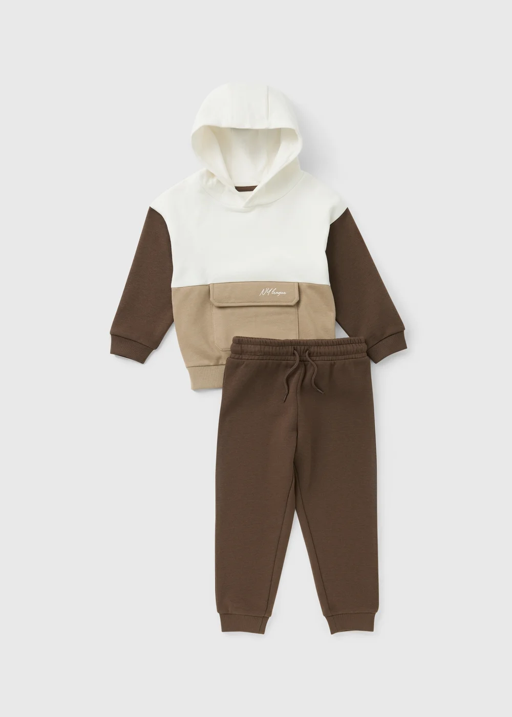 Boys Brown Hoodie & Jogger Set (1-8yrs) - 1-1.5 Yrs Image 1