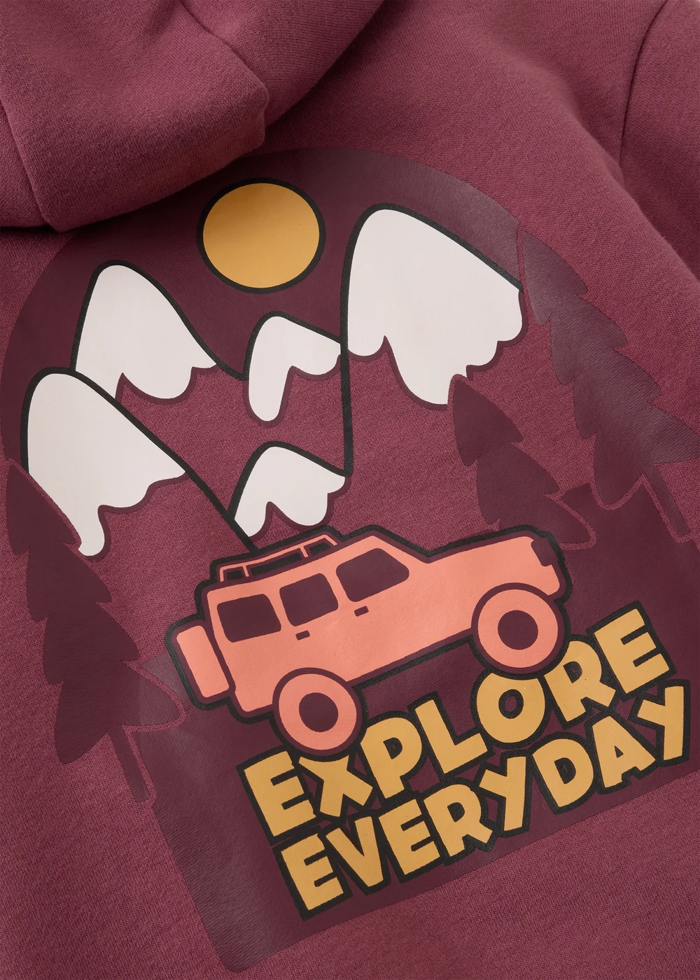 Boys Burgundy Explore Hoodie & Jogging Bottoms Set (1-8yrs) - 1-1.5 Yrs Image 2