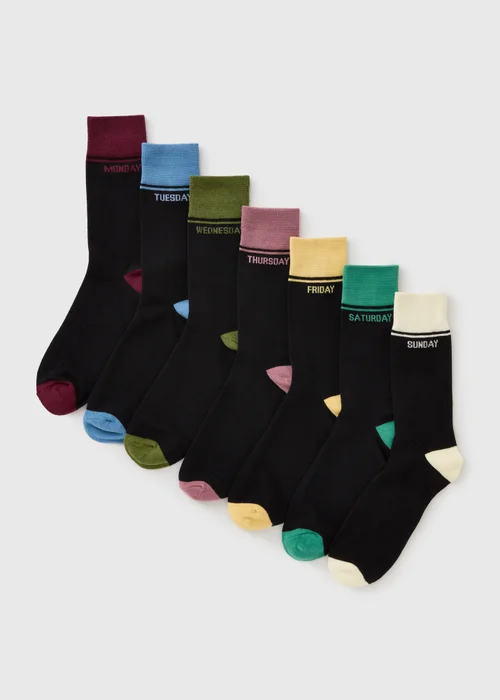 7 Pack Days Of The Week Socks - 6-8.5 Image 1