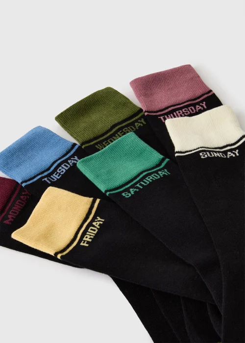 7 Pack Days Of The Week Socks - 6-8.5 Image 2
