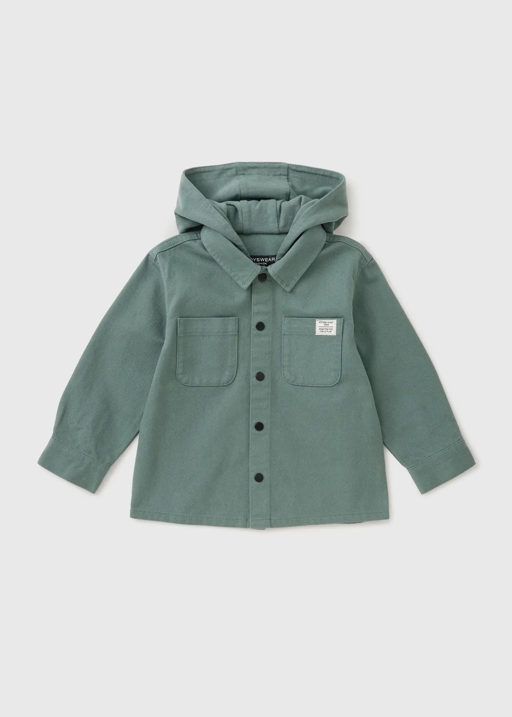 Boys Green Hooded Shacket (1-8yrs) - 1-1.5 Yrs Image 1