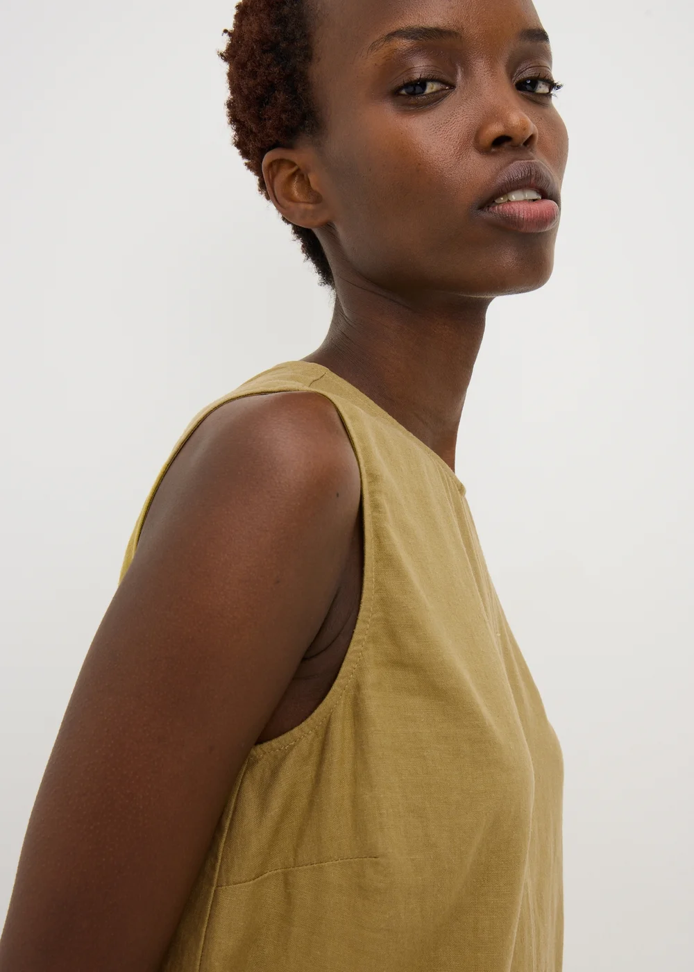 Lime Linen Blend Co Ord Vest Top - 8 Image 4