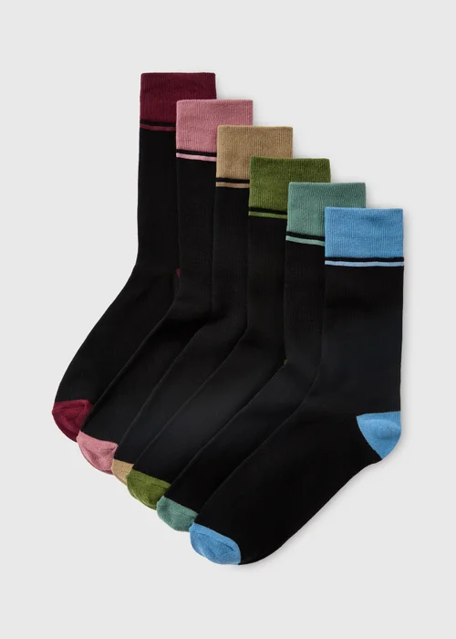 7 Pack Multicoloured Socks - 6-8.5 Image 1