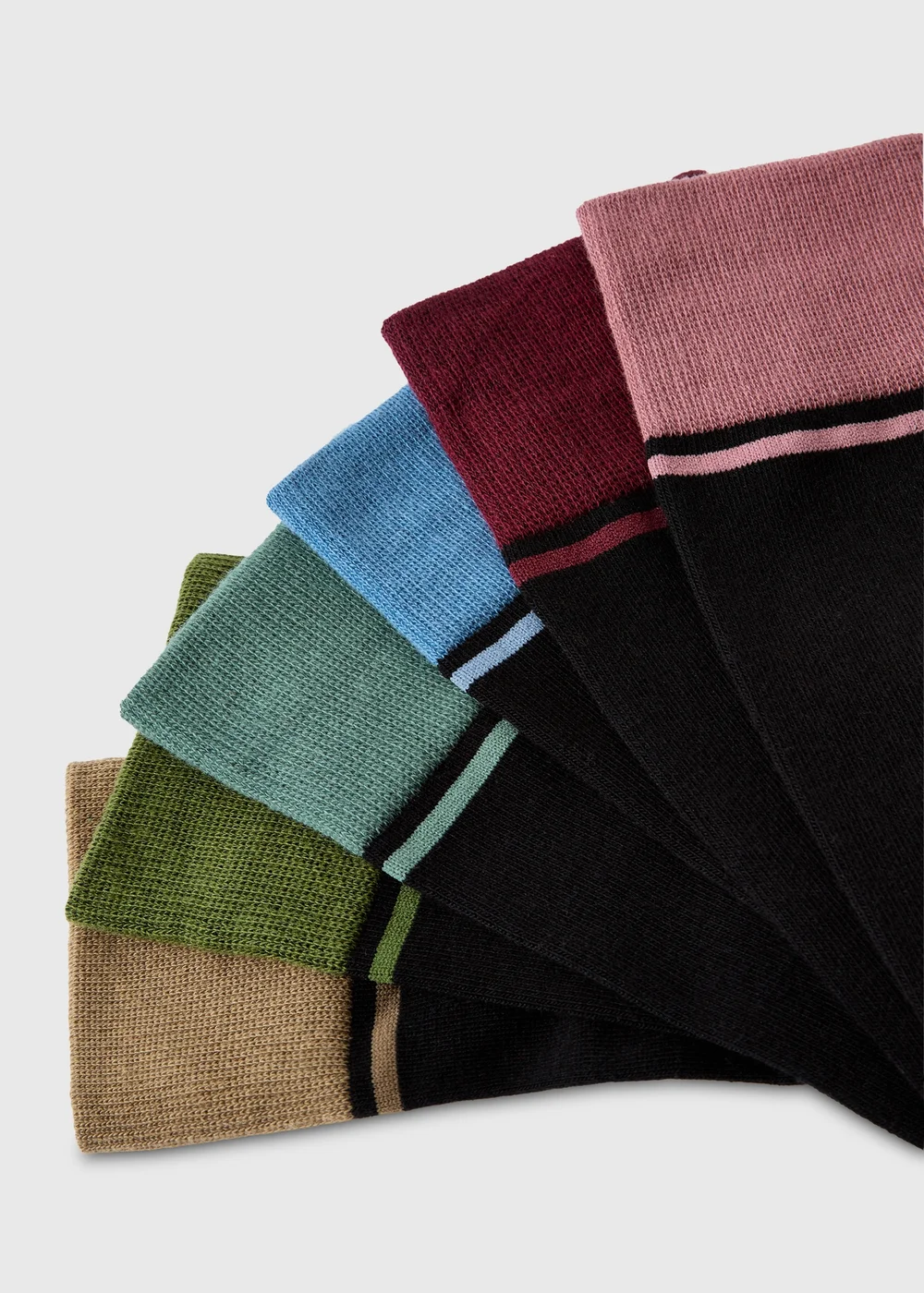 7 Pack Multicoloured Socks - 6-8.5 Image 2