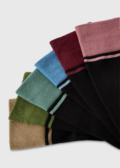 7 Pack Multicoloured Socks - 6-8.5 Image 2
