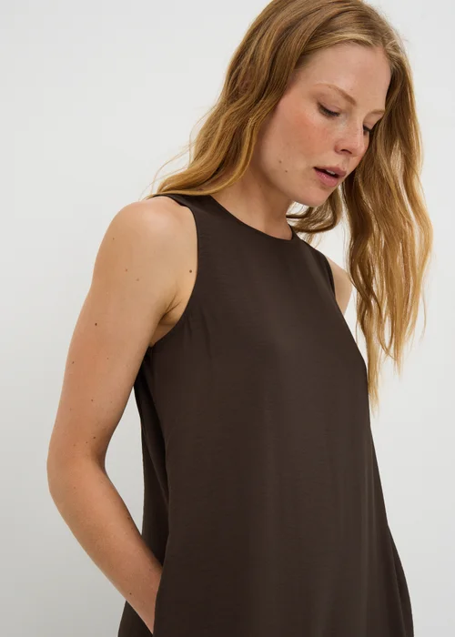 Chocolate Brown Trapeze Maxi Dress - 12 Image 3