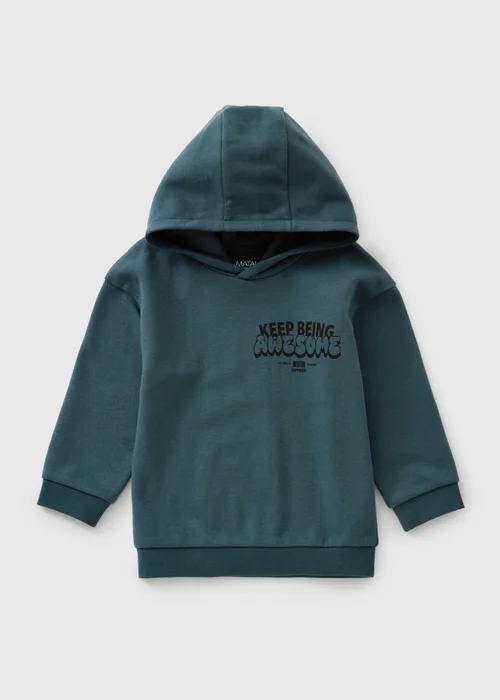 Boys Blue Slogan Hoodie (1-8yrs) - 1-1.5 Yrs Image 1