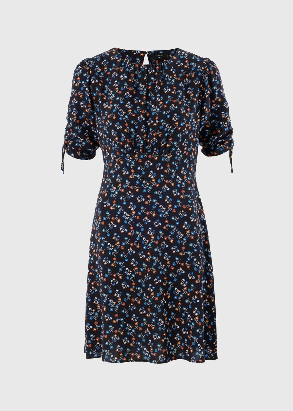 Navy Ditsy Floral Mini Tea Dress - 26 Image 2