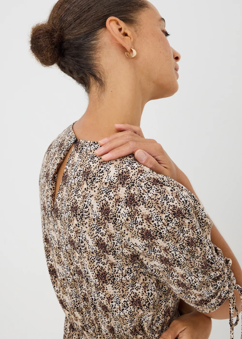 Brown Animal Mini Tea Dress - 8 Image 2