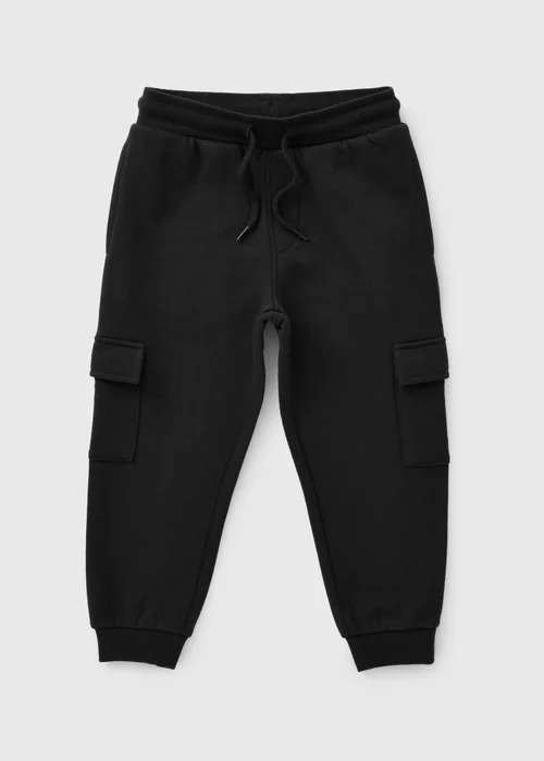 Boys Black Cargo Jogging Bottoms (1-8yrs) - 1-1.5 Yrs Image 1