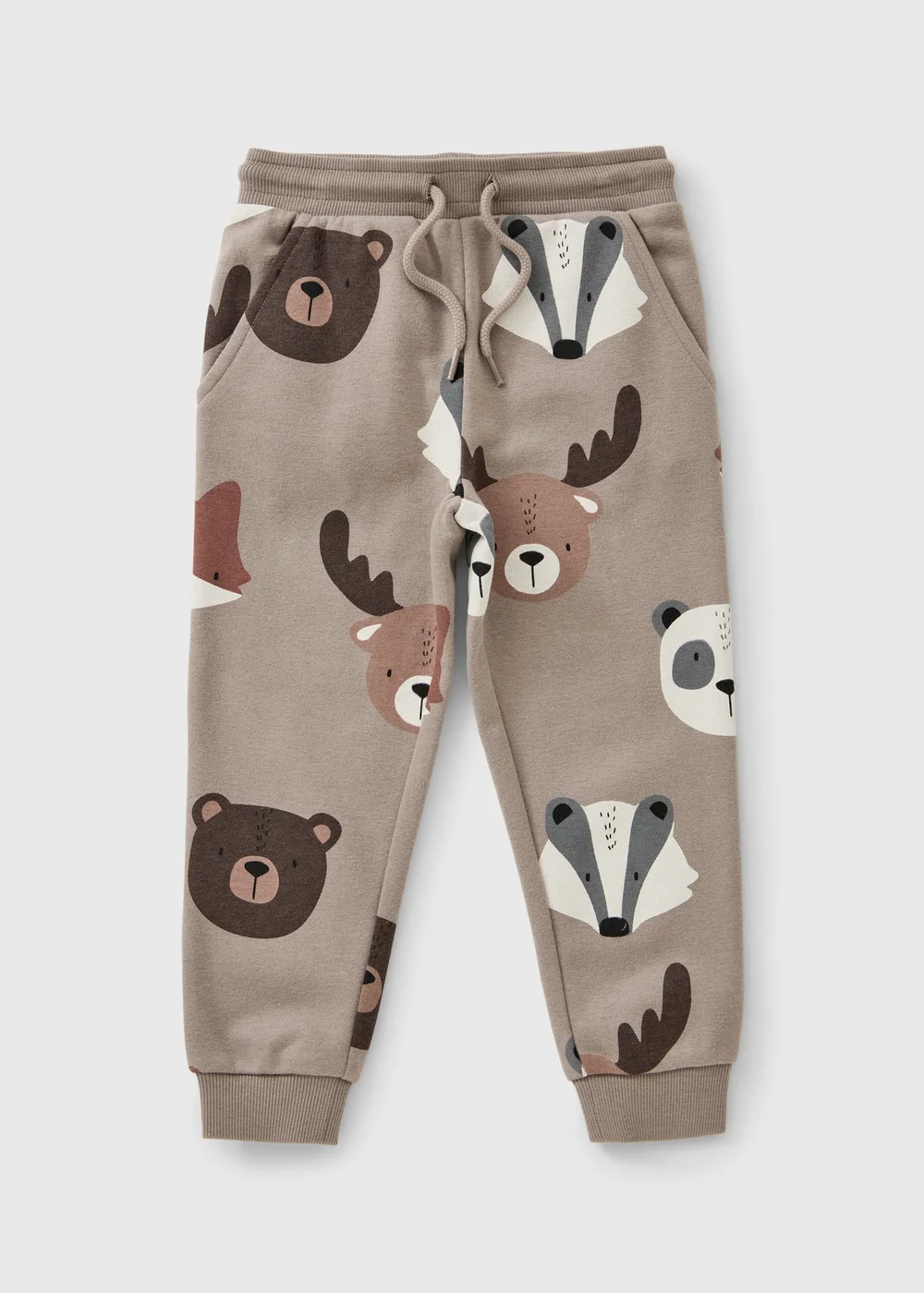 Boys Brown Animal Jogging Bottoms (1-8 Yrs) - 1-1.5 Yrs Image 1