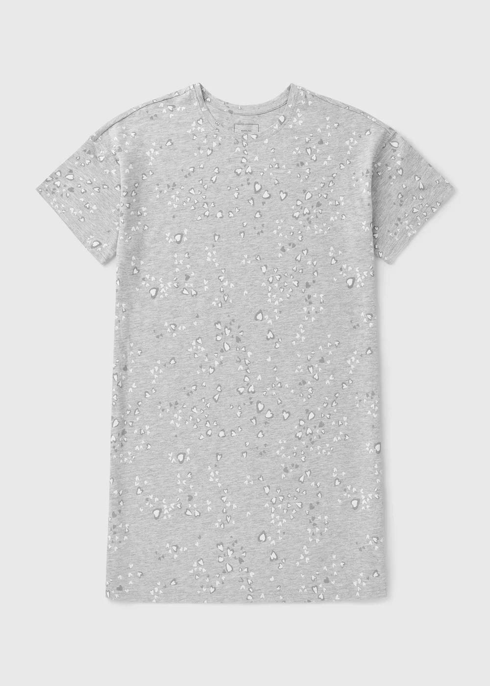 Grey Sleep Heart Print Nightie - XS Image 1