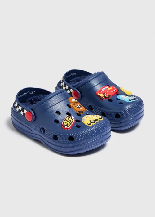 Disney Cars Navy Lined Clogs (Younger 4/5-12/13) - 4-5 Infants Image 1