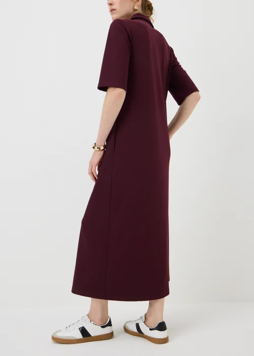 Wine Polo T-Shirt Midaxi Dress - 8 Image 2