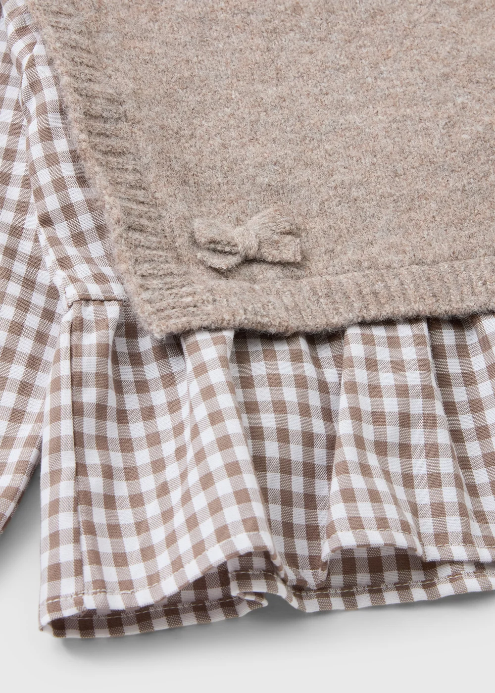 Girls Brown Woven Knit Blouse (1-8yrs) - 6-7 Yrs Image 2