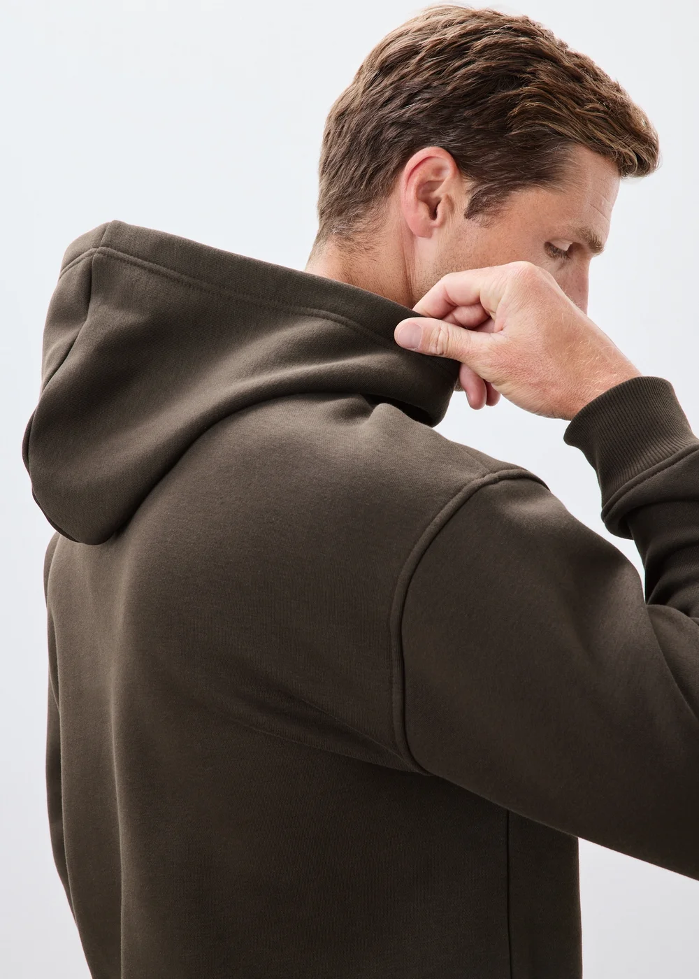 Brown Relaxed Co Ord Hoodie - S Image 3