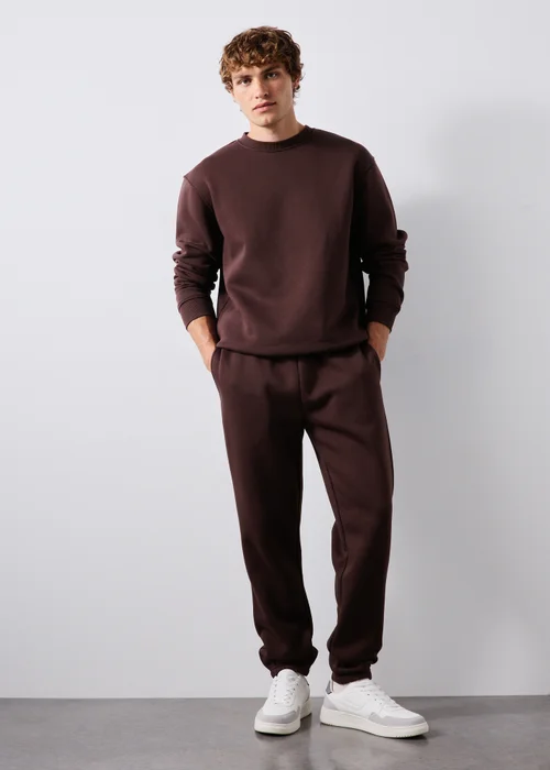 Burgundy Relaxed Crew Neck Sweatshirt - S Image 1
