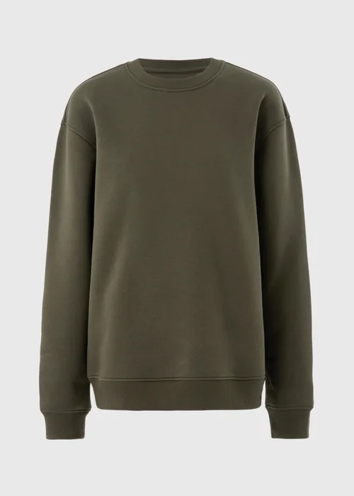 Khaki Relaxed Crew Neck Sweatshirt - S Image 4